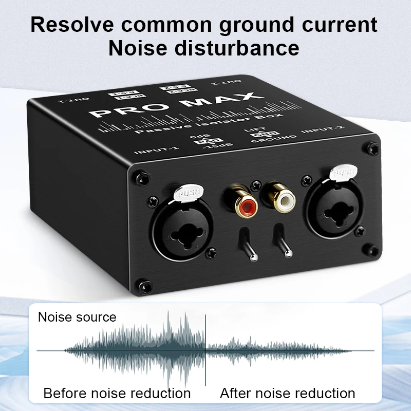 NEW Dual-Channel 6.5 XLR Mixer Audio Isolator Current Sound Noise Mixer Microphone Common Ground Filter Isolator Mixer