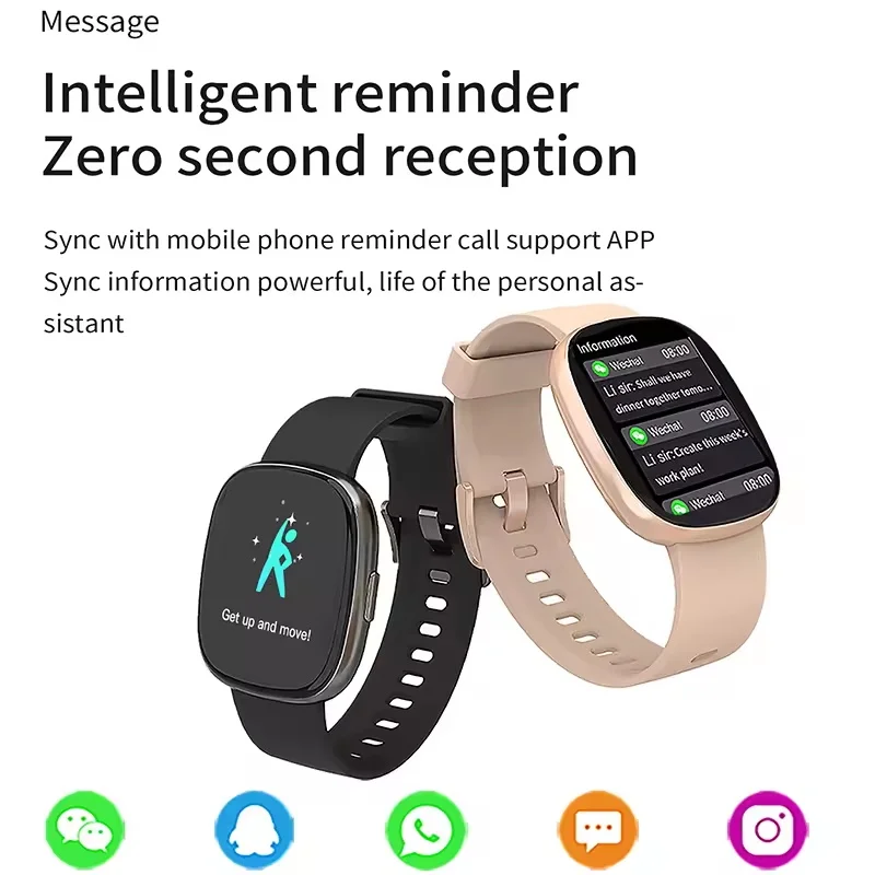 For Huawei Xiaomi Smart Watch Men Women Heart Rate 1.83 Inch AMOLED Screen Waterproof Bluetooth Call Sports Smart Watch 2024 New
