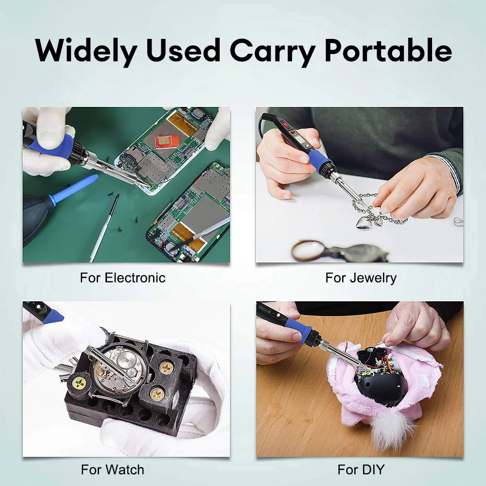 80W Wired Constant Temperature Soldering Iron with internal heating LED Digital Display Adjustable Temperature Soldering Iron