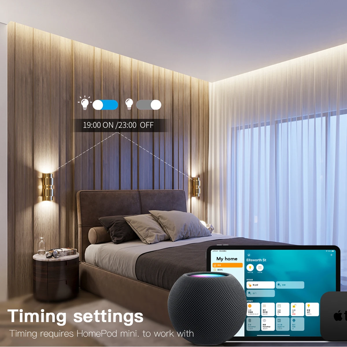 Homekit Smart Switch Wifi Touch Sensor Light Switch Wall Interruptor Smart Home Siri Voice Control No Neutral EU/US Standard