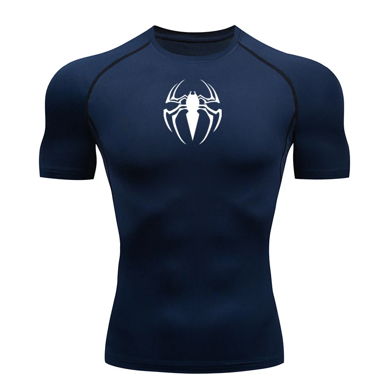 

Spider Print Short Sleeve Compression Shirt for Women Athletic Running Workout Yoga T-Shirt Tees Baselayer Tops Gym Sports Gear