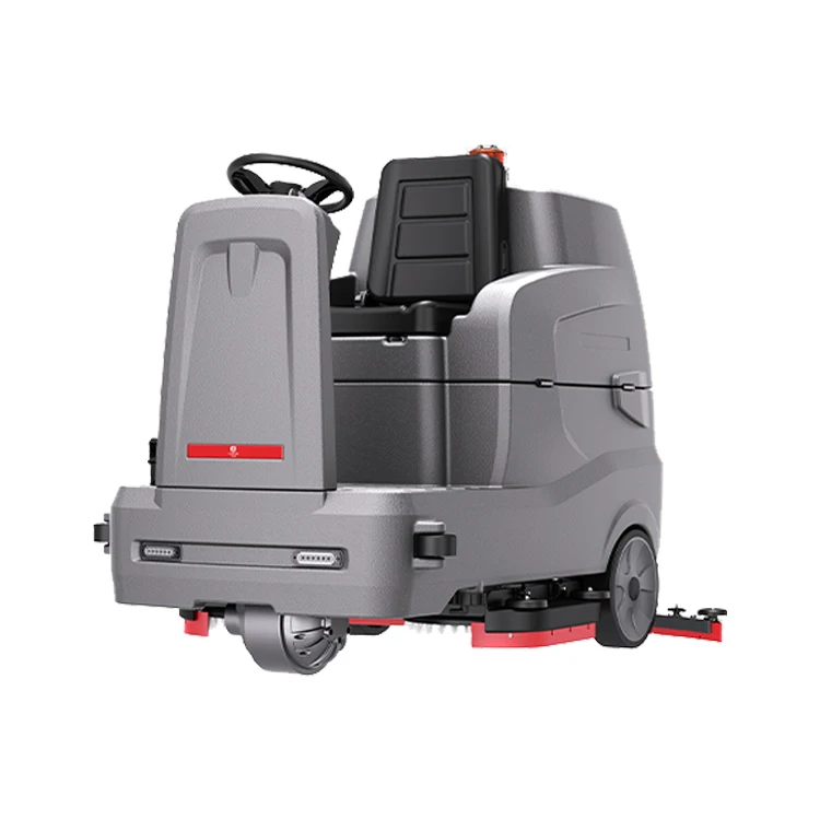 CleanHorse ARES900 Electric Ride-on Floor Scrubber Dual Brush Cleaning for Construction Industries with Core Motor and Battery