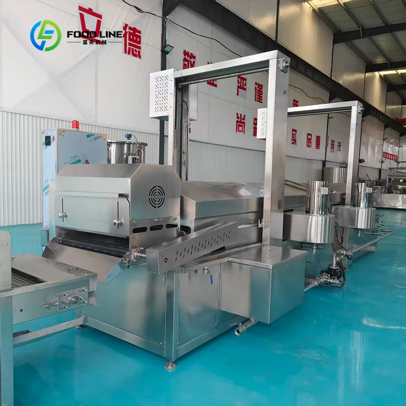 Customized Large-Scale Automatic Frying Production Line Food-Grade Automatic Fryer Automatic Oil Filtration Fryer