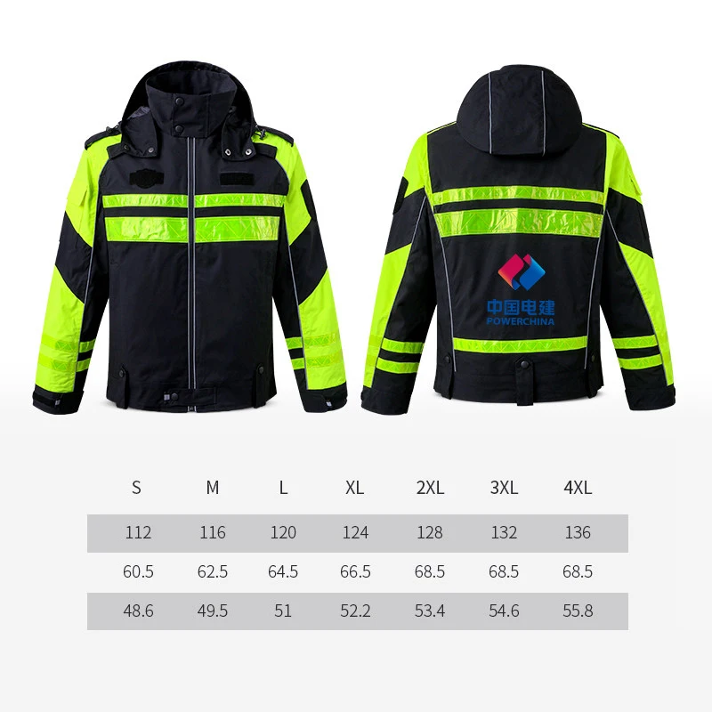 Uniform Jacket Safety Clothing Working Clothes Hi Vis Workwear Jacket Reflective Rain Jacket Cycling Multi-functional Pockets