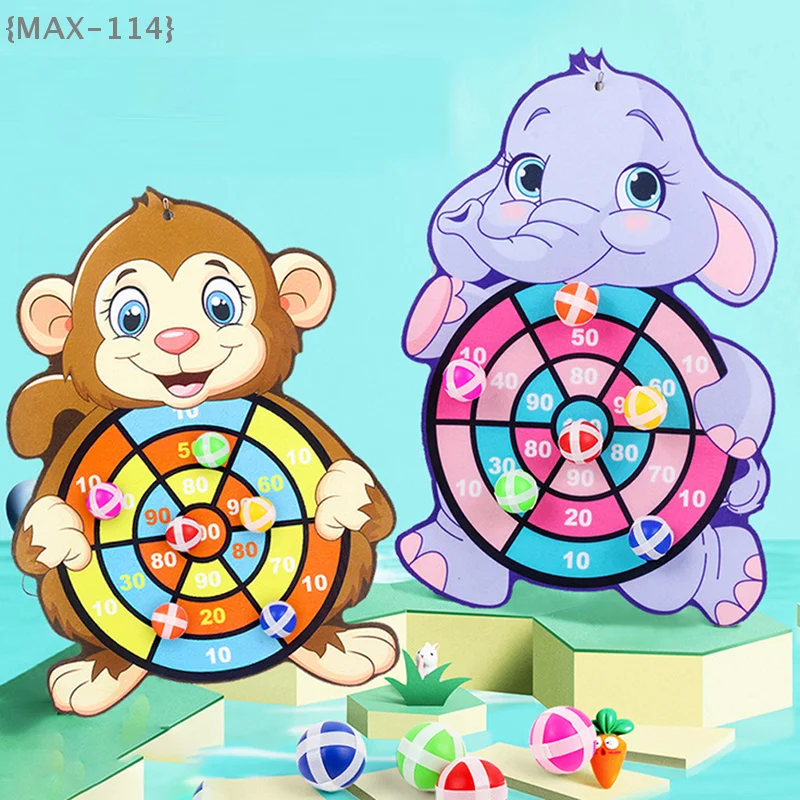 

【MAX114M3】Target Sticky Ball Dartboard Creative Throw Game - Party Outdoor Sports Indoor Cloth Toys Educational Board Kids Baske