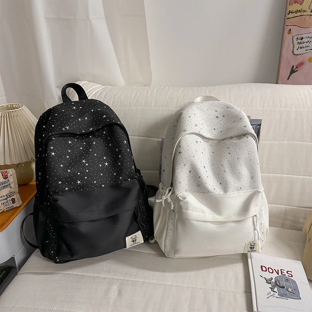 

Korean Ins Wind Star Backpack Large Capacity Daily Commuter, Classroom Backpack, Leisure Travel Backpack