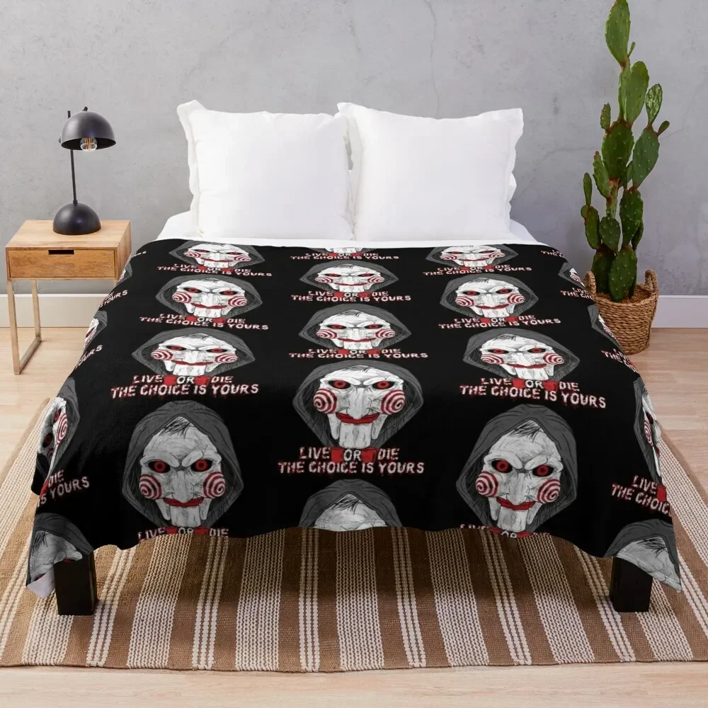 SAW X Movie fan art Throw Blanket sofa bed Sofa Quilt Soft Beds Blankets