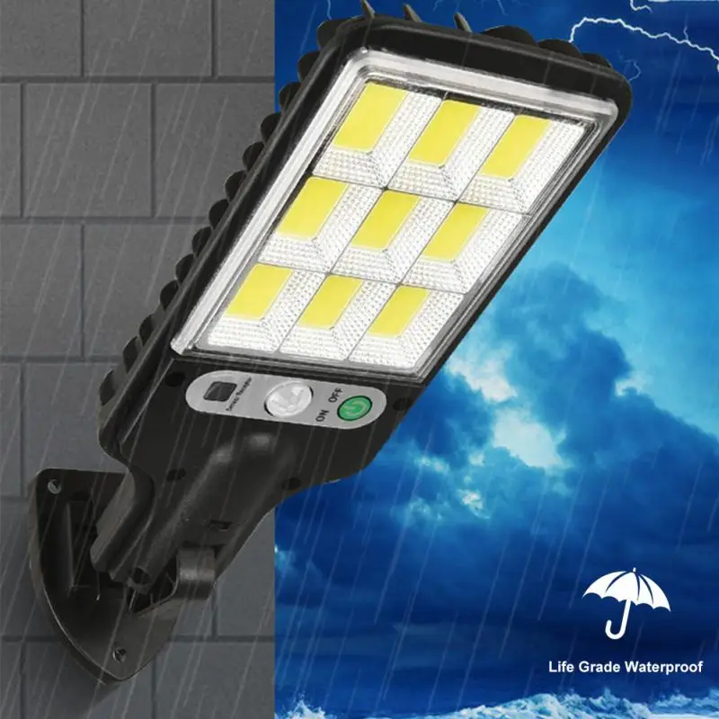 Kedia-luz LED COB alimentada por energía Solar para exteriores, Sensor de movimiento PIR, luz Solar impermeable, lámpara de seguridad de calle de