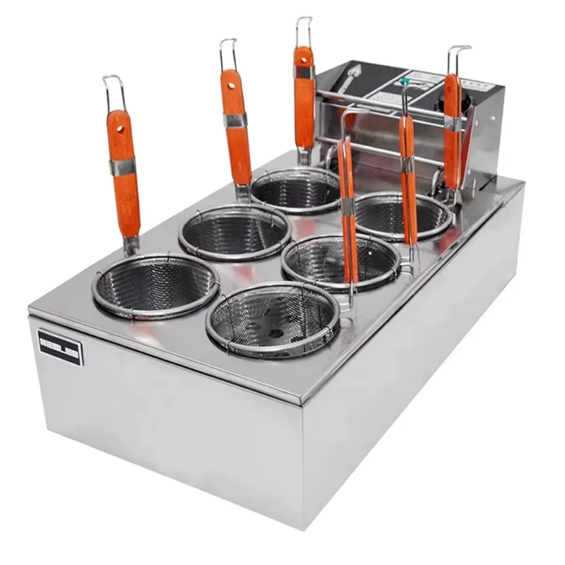 

Commercial 6 Grids Pasta Cooker Electric 6000W Pasta Boiler Cooker Stainless Steel Express Noodle Cooker