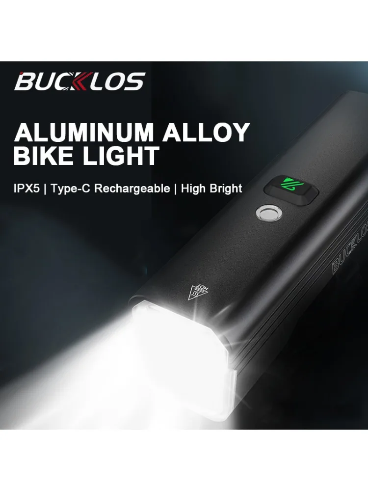 AliExpress BUCKLOS Smart Sensor Bike Light Aluminum Alloy Headlight Cycling Waterproof Type-C Rechargeable Front Lamp Bicycle Accessories