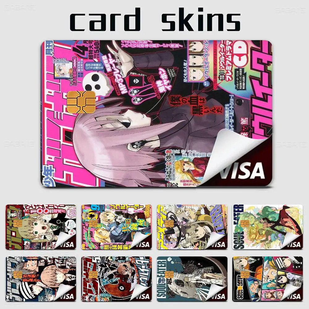 S-Soul E-Eater Game Film Cover Sticker Case for Small Chip Credit Debit Card Front Side