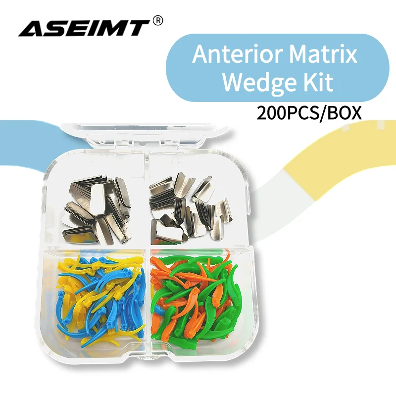

200Pcs/box Dental Anterior Matrix System Wedge Matrix Bands Interdental Wedges Dentistry Supplies Oral Materials