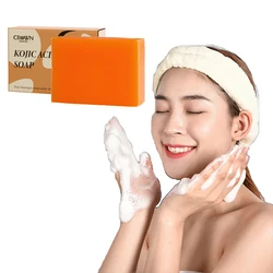 Kojic Acid Glow Soap Bars with Vitamin C Facial Deep Cleaning Skin Tone Skin Lightening Soap Oil Control Moisturizing Skin Care