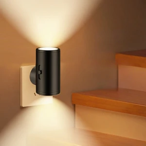 Night Lights Plug Into Wall Dimmable LED Night Lamp Automatic Bedside Lamp with Auto Light Sensor for Bathroom Hallway Decor