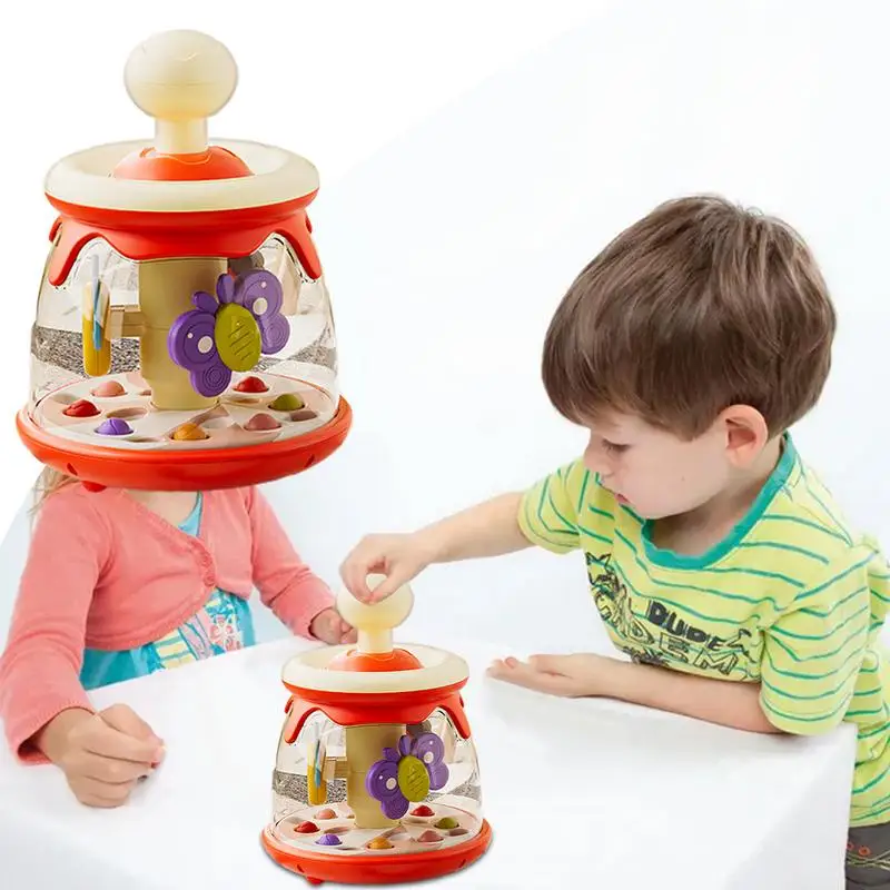 Baby Zuig Zintuiglijke Ballen Roterende Druk En Spin Baby Speelgoed Vroeg Leren Boeiende Spinnen Carrousel Educatief Koepel Tumble