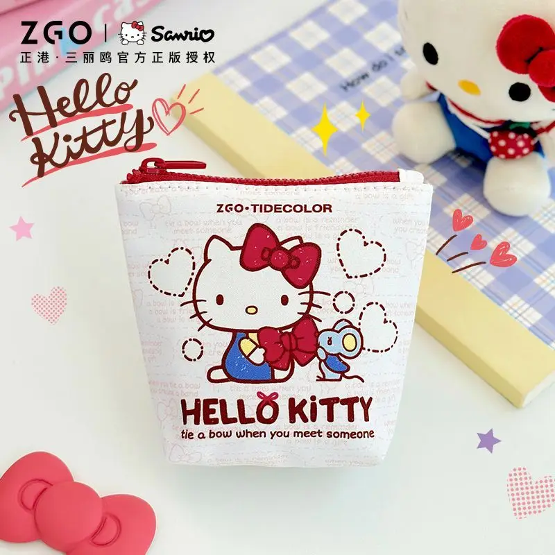 Hello Kitty Coin Purse Sanrio Kawaii Anime Earphone Bag Girl Heart Cartoon Cute Student Mini Storage Bag Lovely Handbag Kid Gift