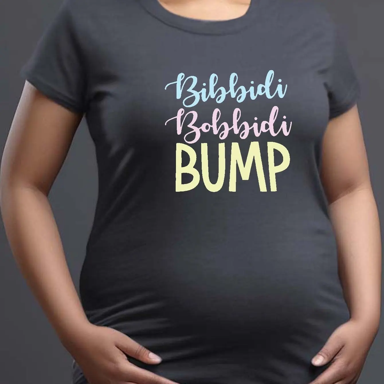 Funny Graphic Maternity T-shirt, Women's Belly Fit Pregnance Announcement Top, Short Sleeve Blouse