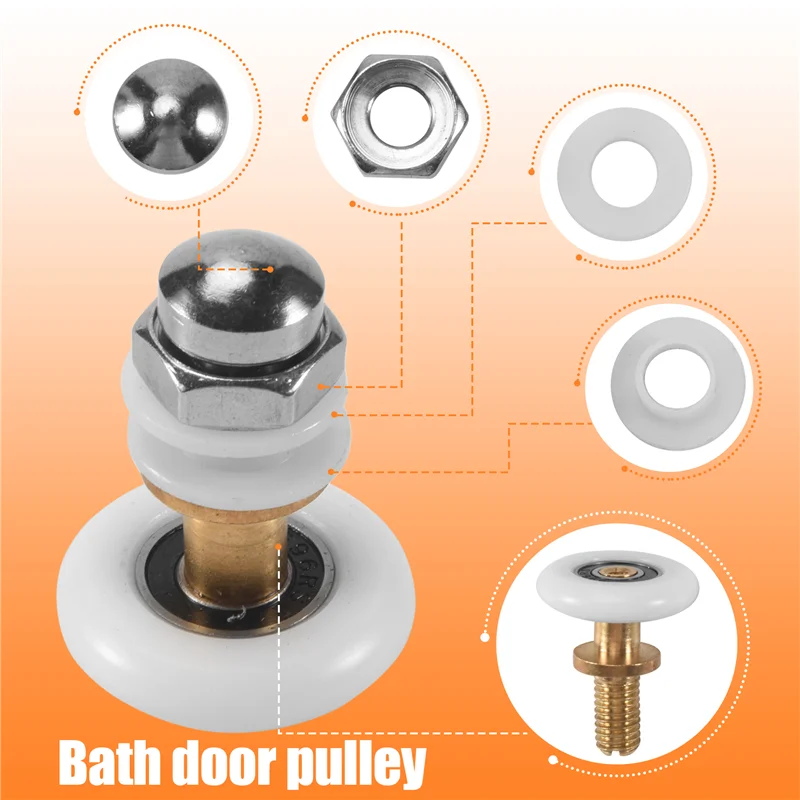 MAKE-シャワー引き戸ローラーランナーホイール27mmホイール直径