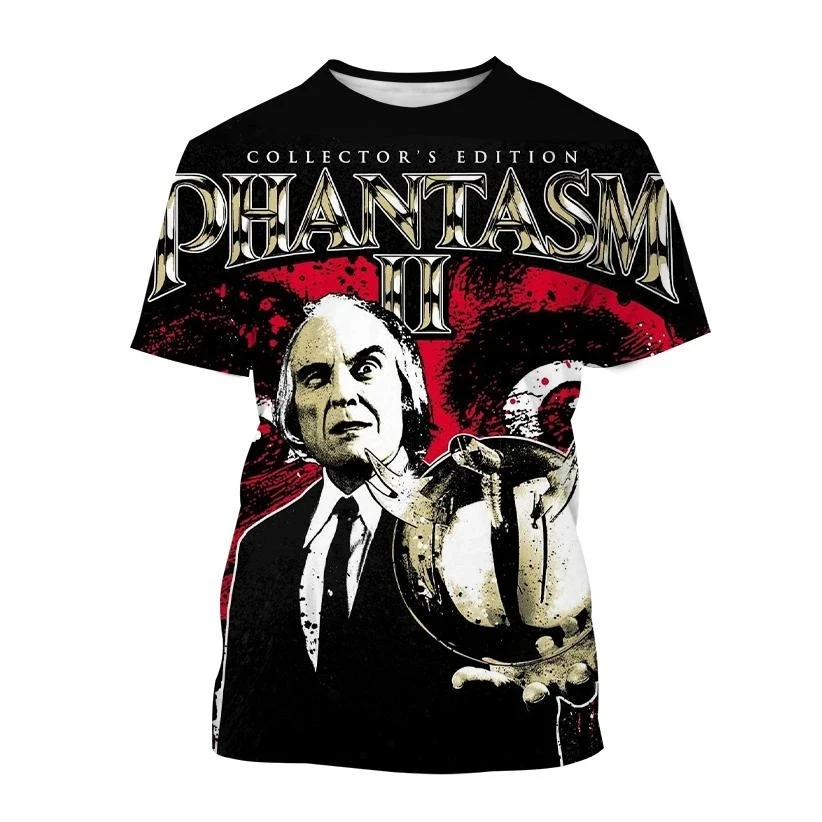 

Hot Selling Phantasm 3D Printing T-Shirt evil Fashion O-Neck Harajuku Short Sleeve Horror Movie Casual Man clothing