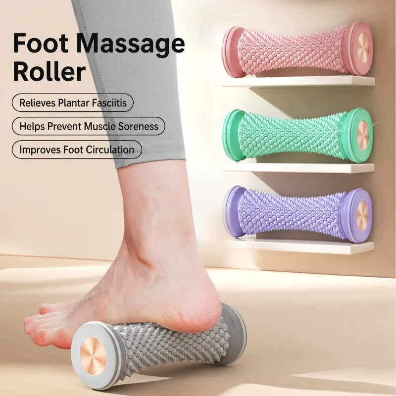 Voetzoolmassagewiel voor spierontspanning, beenmassageroller, voetboogtrainer, fitnesstool voor diepe peespijn_voghion.com