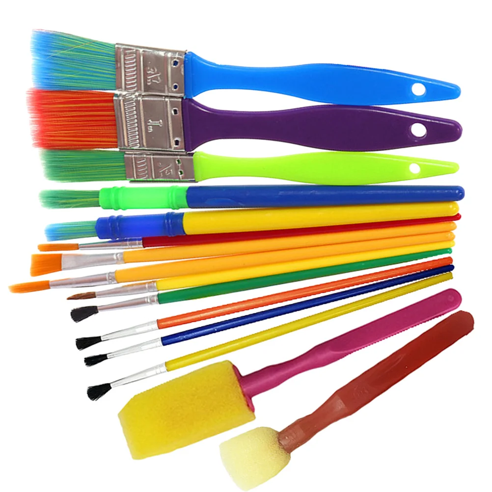 

15pcs Painting Brush Set Washable Drawing Tools For Kids Doodle Educational Creative Gift Students Artists Art
