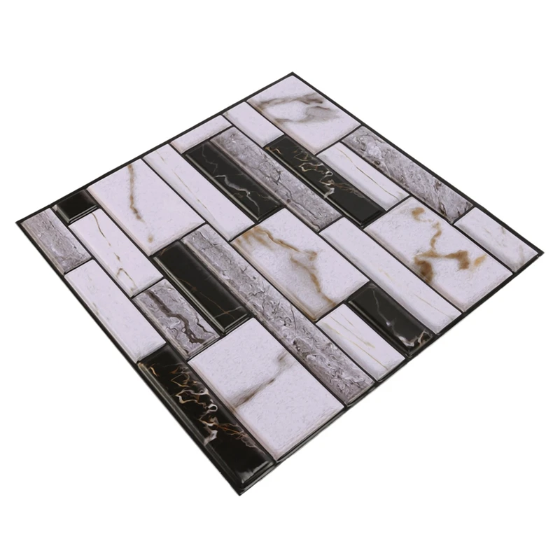 

50 Pcs Wall Tile Sticker Home Bathroom Kitchen Brick 3D Wall Decor Stickers Tile Art Backsplash Wall Decoration 30X30cm