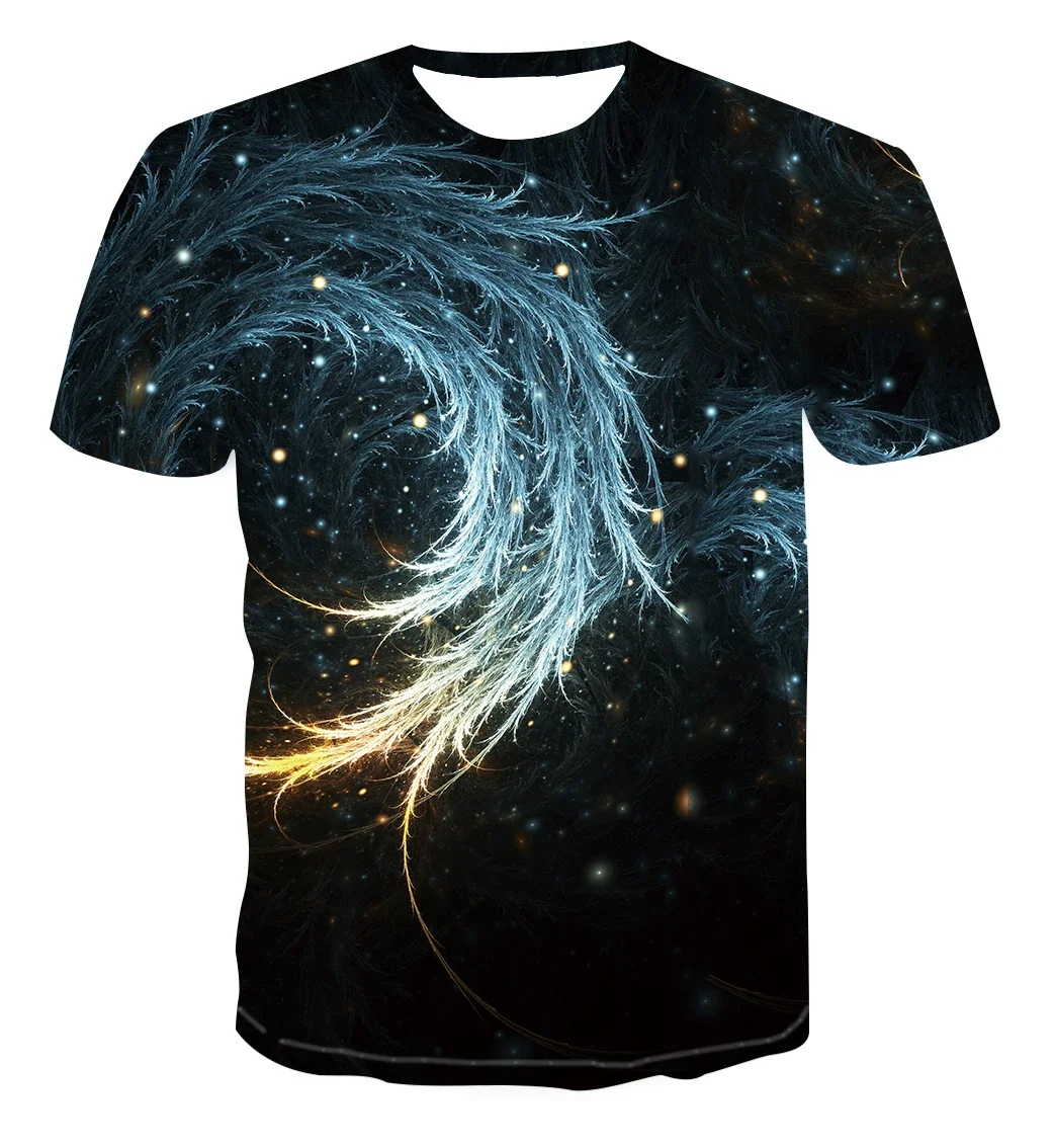 3d Abstract Printing T-shirt For Men And Children Summer Fashion Casual Personality Trend Hip Hop Breathable Thin Cool Top
