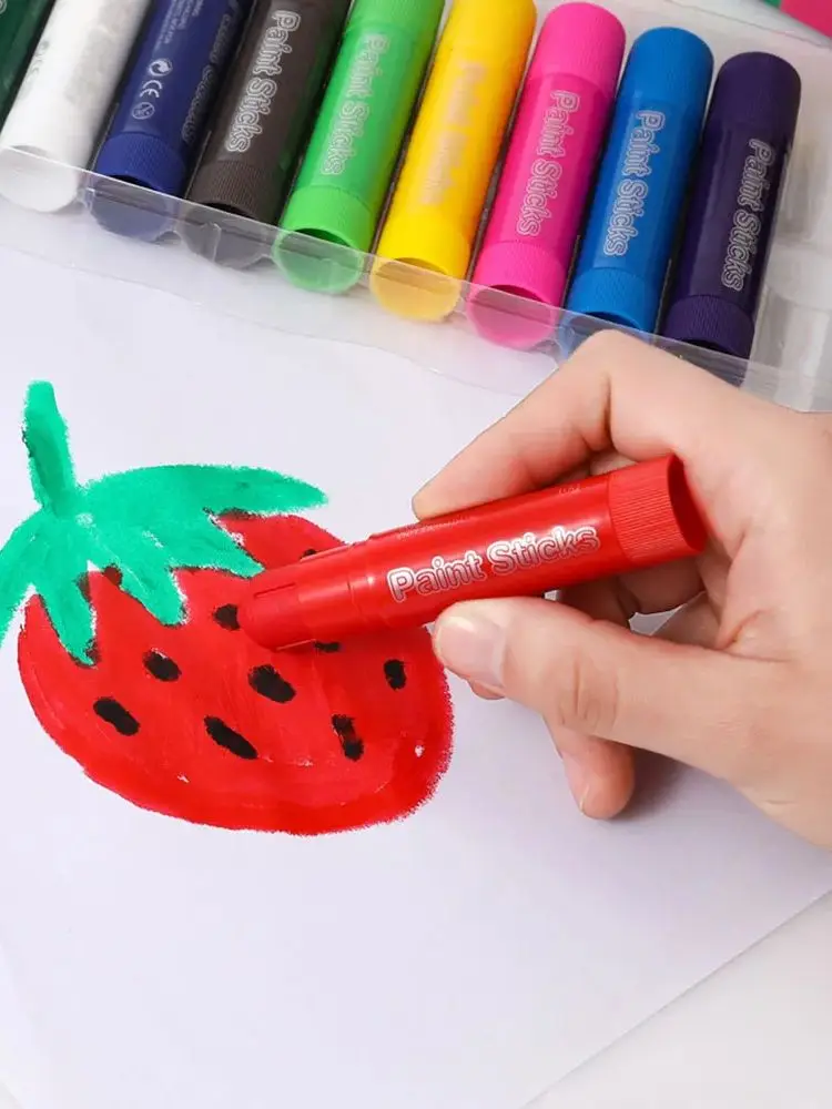 Wasserlösliche Kinder-Buntstifte, Schnell Trocknend und Nicht Schmutzige Hände, 12 Farben in Box, Kunstmalerei, Graffiti, Handgezeichnete Pinsel – Detail 5