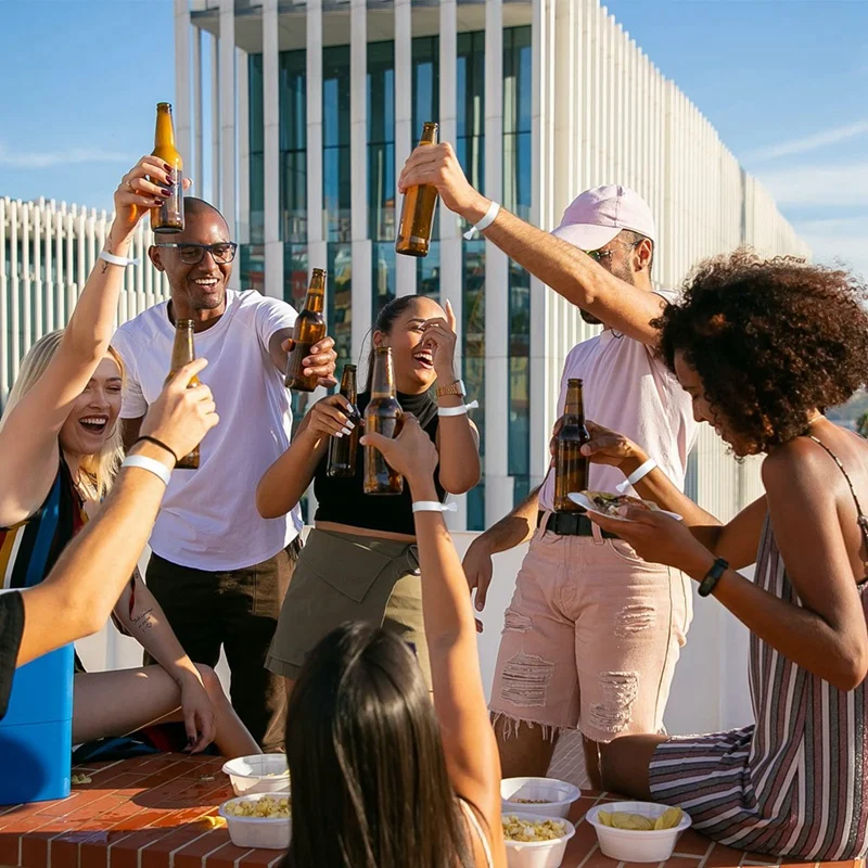 100 Pcs Cloth Event Wristbands Colored Wrist Bands Activity Wristband For Events, For Lightweight Concert Wrist Strap (White)