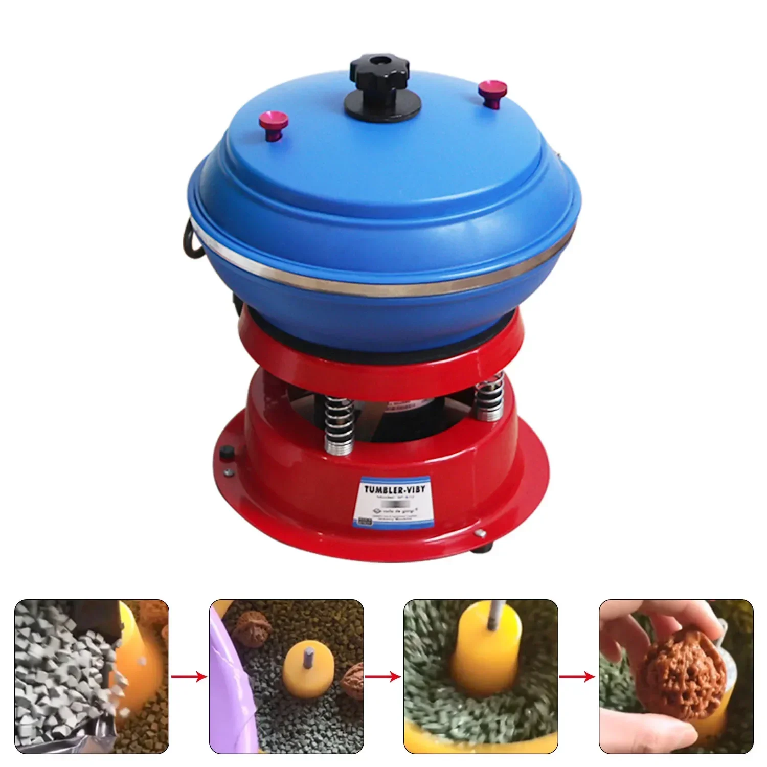 Vibrating tumbler jewelry vibrating drum polishing machine