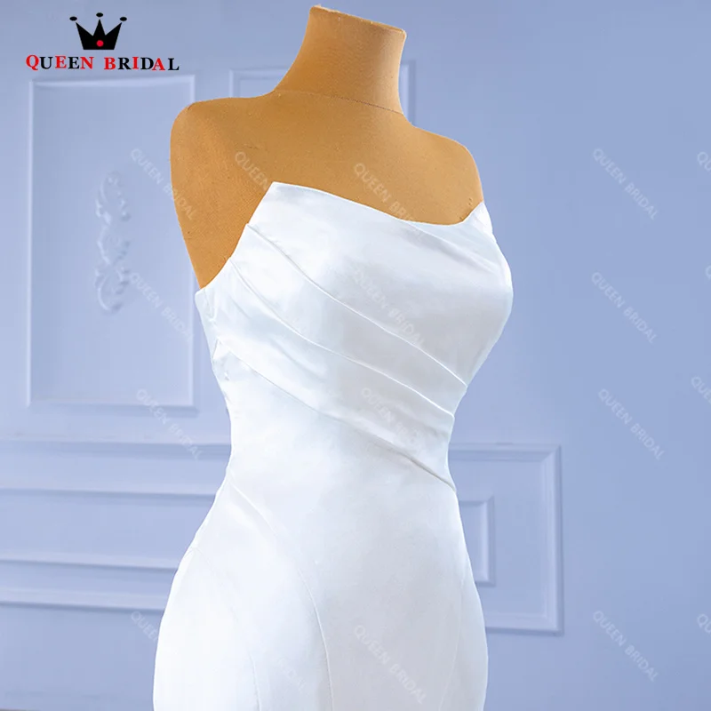 인어 웨딩 원피스 새틴 스트랩리스 민소매 드레스, 2023 robr de mariée en, 우아한 맞춤형 XX38