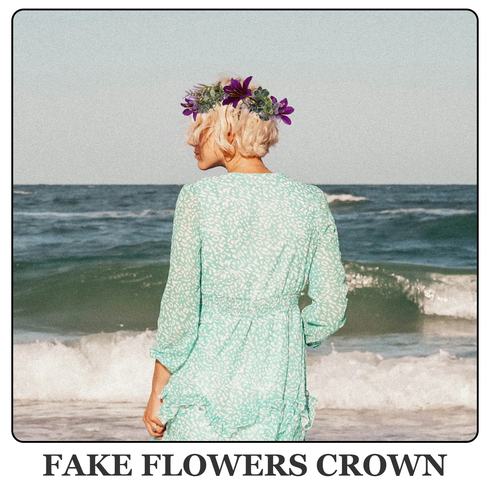 

Floral Headpiece Women Wedding Hair Accessiores Girls Flower Crown Headband Bridal Fake Flowers Adjustable Size