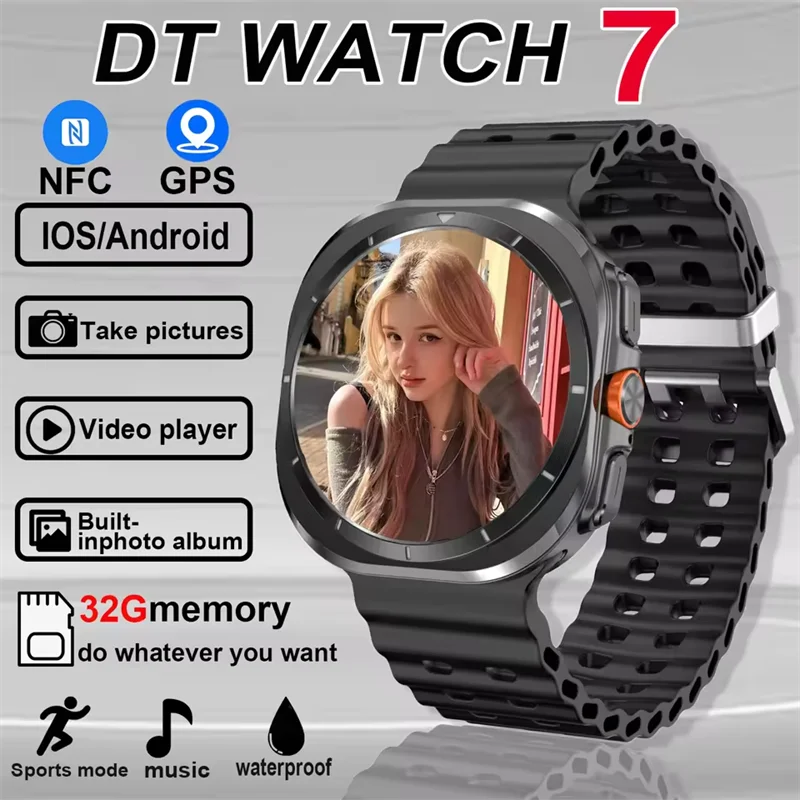 

2025New Galaxy Watch 7 Ultra Smart Watch Men Ms. 32GB Memory Video GPS NFC AMOLED Fitness Tracker Health Smartwatch For Samsung