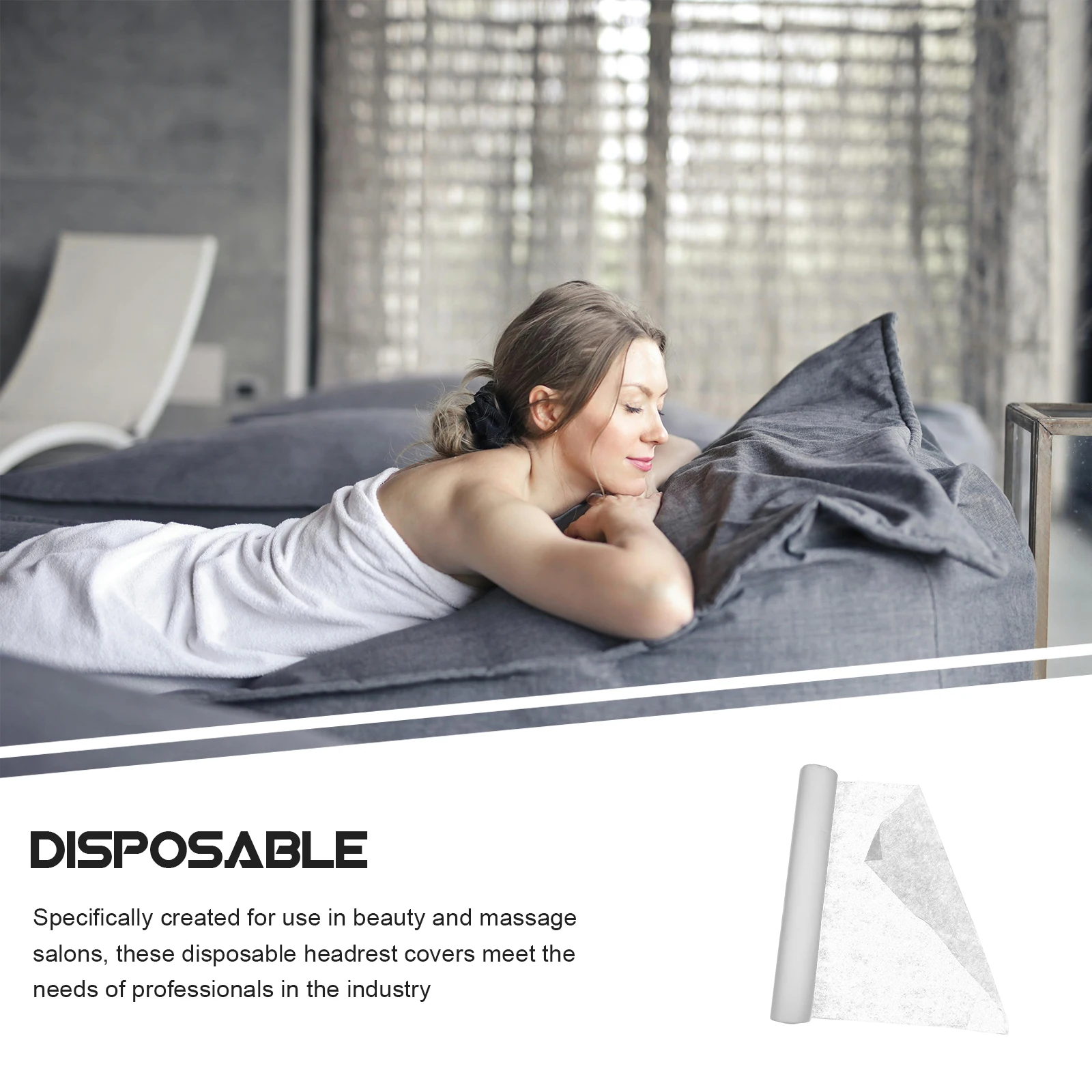 

50Pcs Disposable Thick Non Woven Spa Headrest Covers Massage Table Face Cushion Pads Beauty Salon Massage Supplies