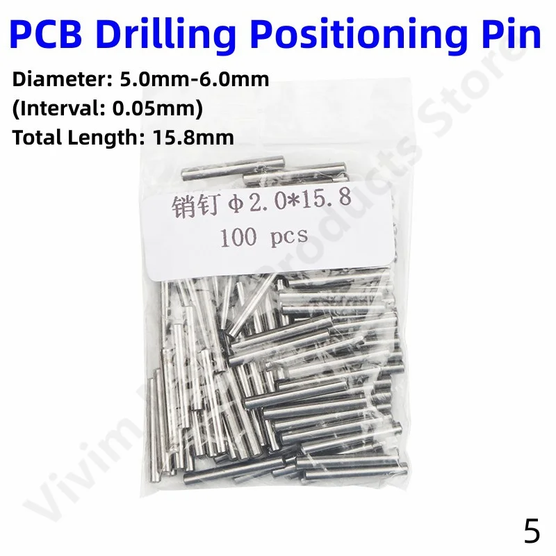 

PCB Fixture Positioning Pin Length 15.8mm 5.0-6.0mm StainlessSteel Hardware Tool Cylindrical Dowel Pin Metal Processing Parts