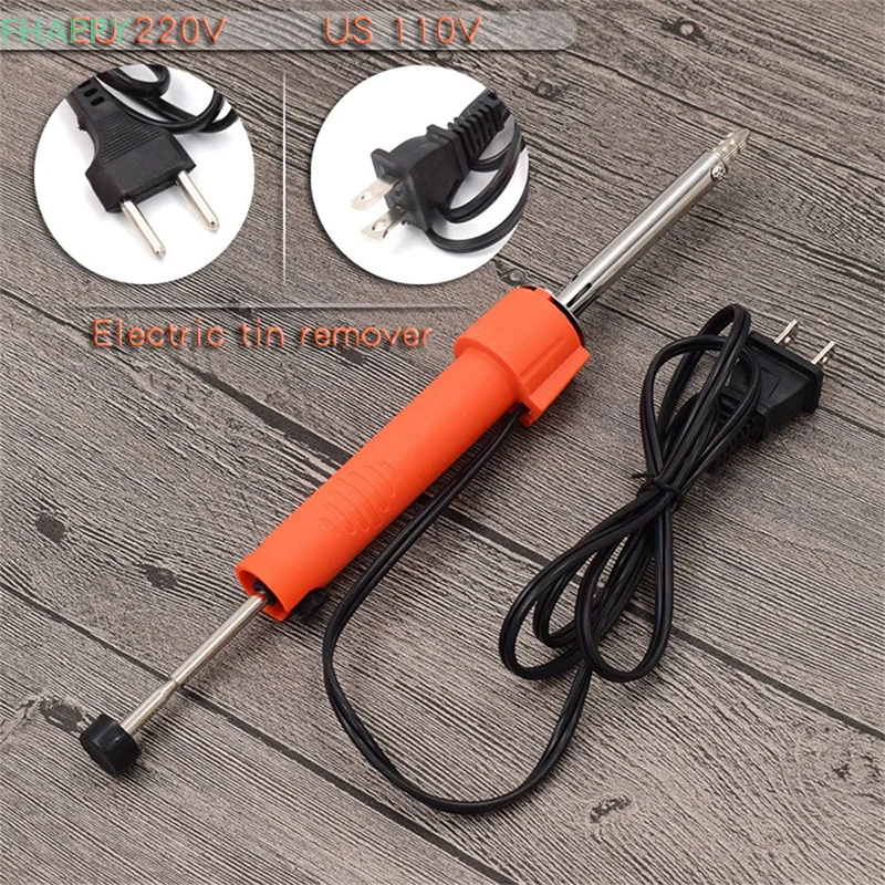 

Electrothermal Vacuum Solder Sucker 110-220V EU US Durable Desoldering Pump Soldering Iron Pen Dual Purpose Repair Tool