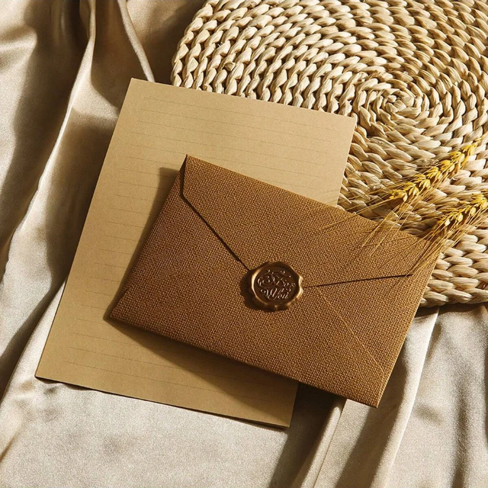 Grußkarten, Umschläge, gefalteter Karton und goldene Aufkleber für Grußkarten, Hochzeit, Geburtstag, Einladungen, Babypartys, Partys – Detail 5