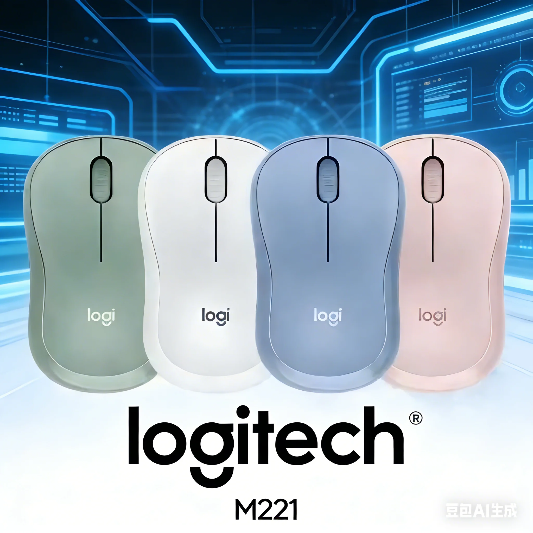 

M221/M220 Logitech Silent Wireless Mouse, Tiny Compact, USB Portable for Desktop & Travel