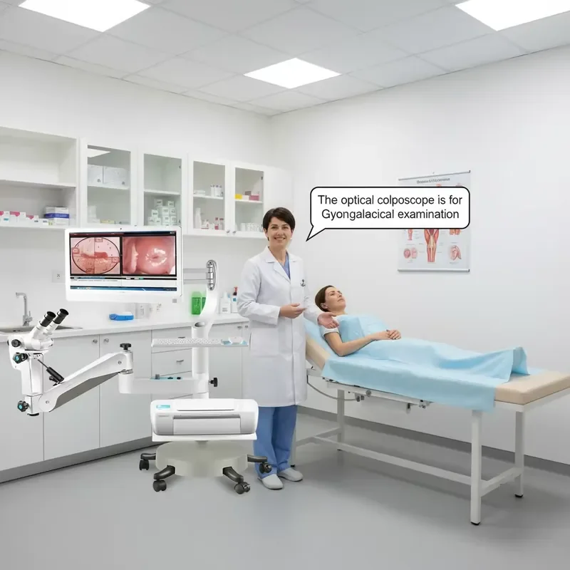 Medical Trolley Binocular KN-2200BII Gynecological Examination Optical for Vaginal and Cervix