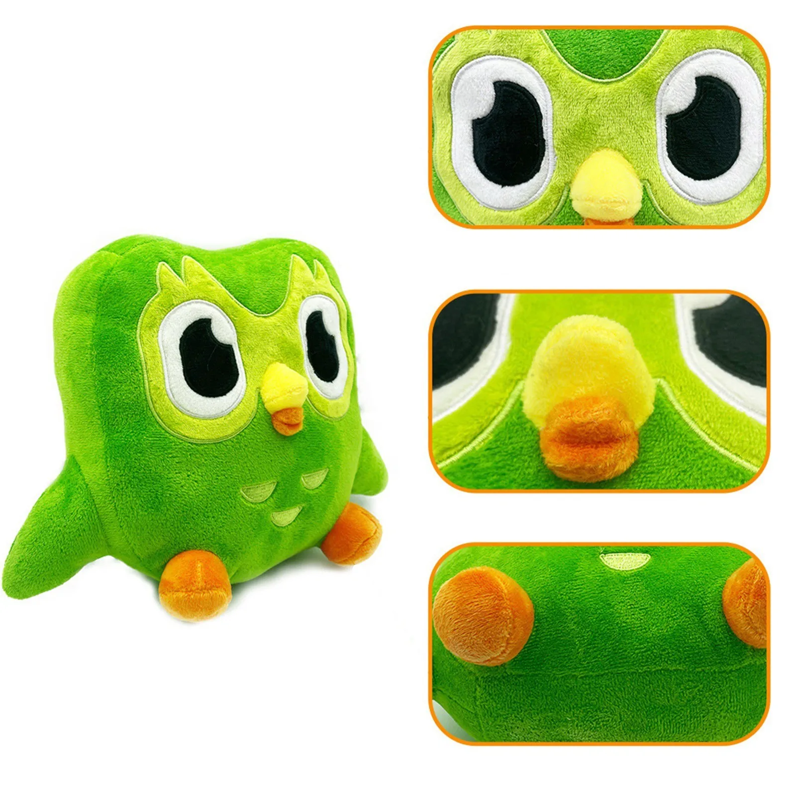 Green Duolingo Owl Plush Toy Duo Plushie Of Duo The Owl Cartoon Anime Owl Doll Soft Stuffed Animal Toy Children Birthday Gift