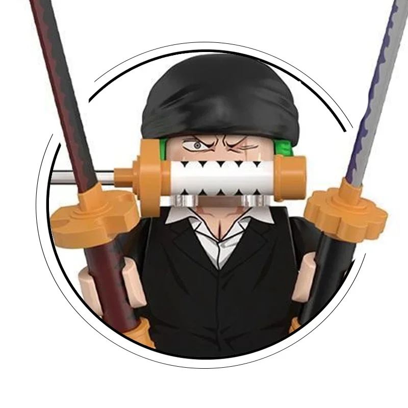 One Piece Bausteinset, Luffy Zorro Shan Zhi zusammengebaute Puppen, sammelbare Actionfiguren, Kinderspielzeug und Geschenke. – Detail 11
