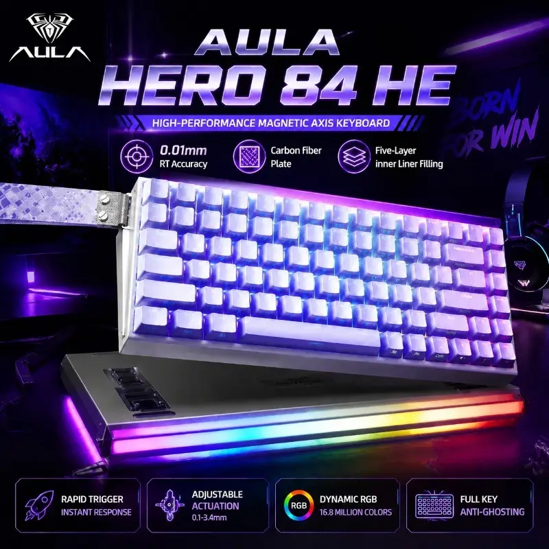 Magnetic gaming mechanical keyboard with rgb backlight