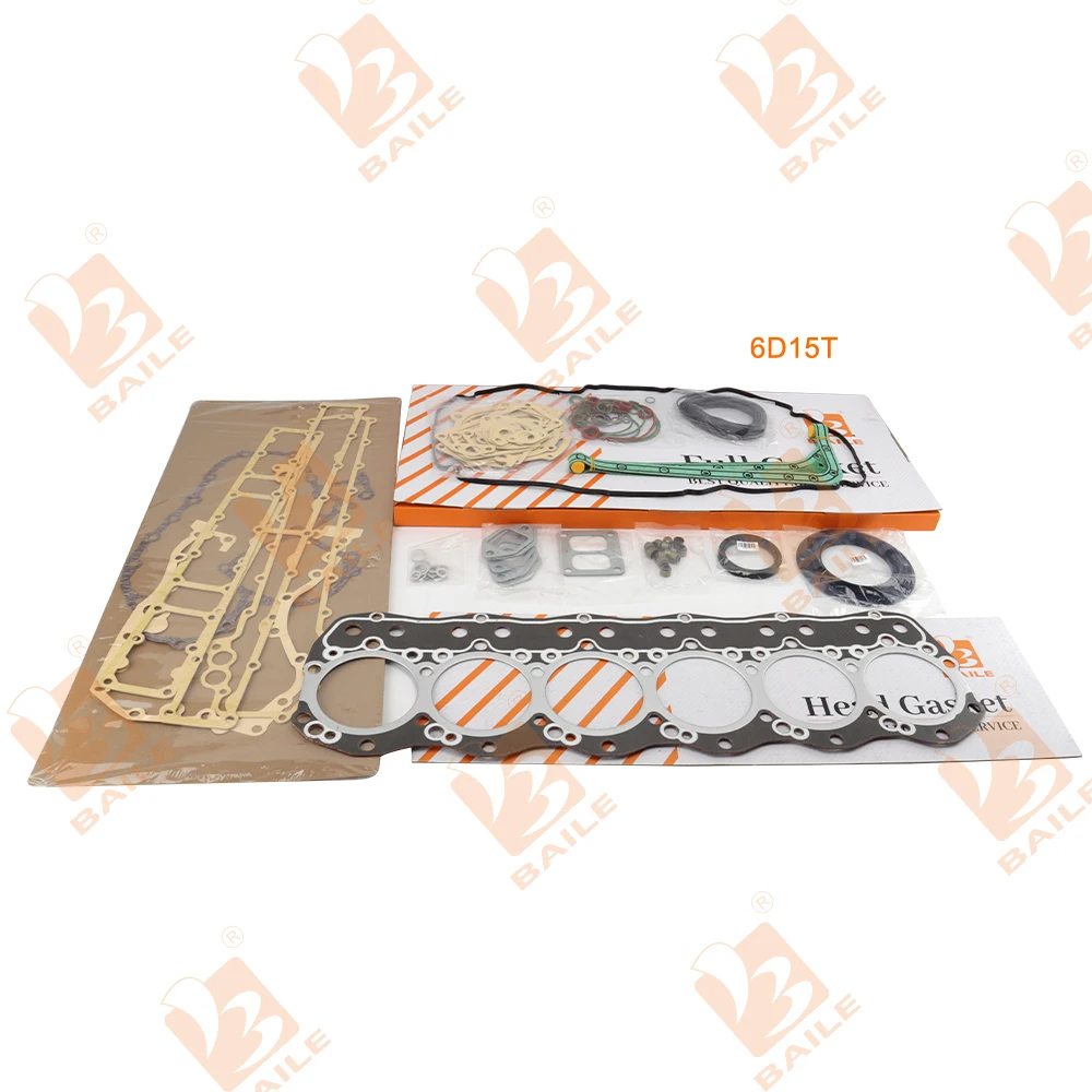 

6D15 6D15T Full Gasket Kit Set For Mitsubishi Fuso Truck Overhaul Rebuild Kit