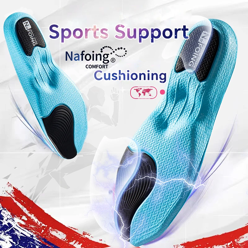 Orthopedic Insoles for Flat Foot Feet Arch Support Plantar Fasciitis Medical Running Insoles EVA High Elastic Insoles for Shoes