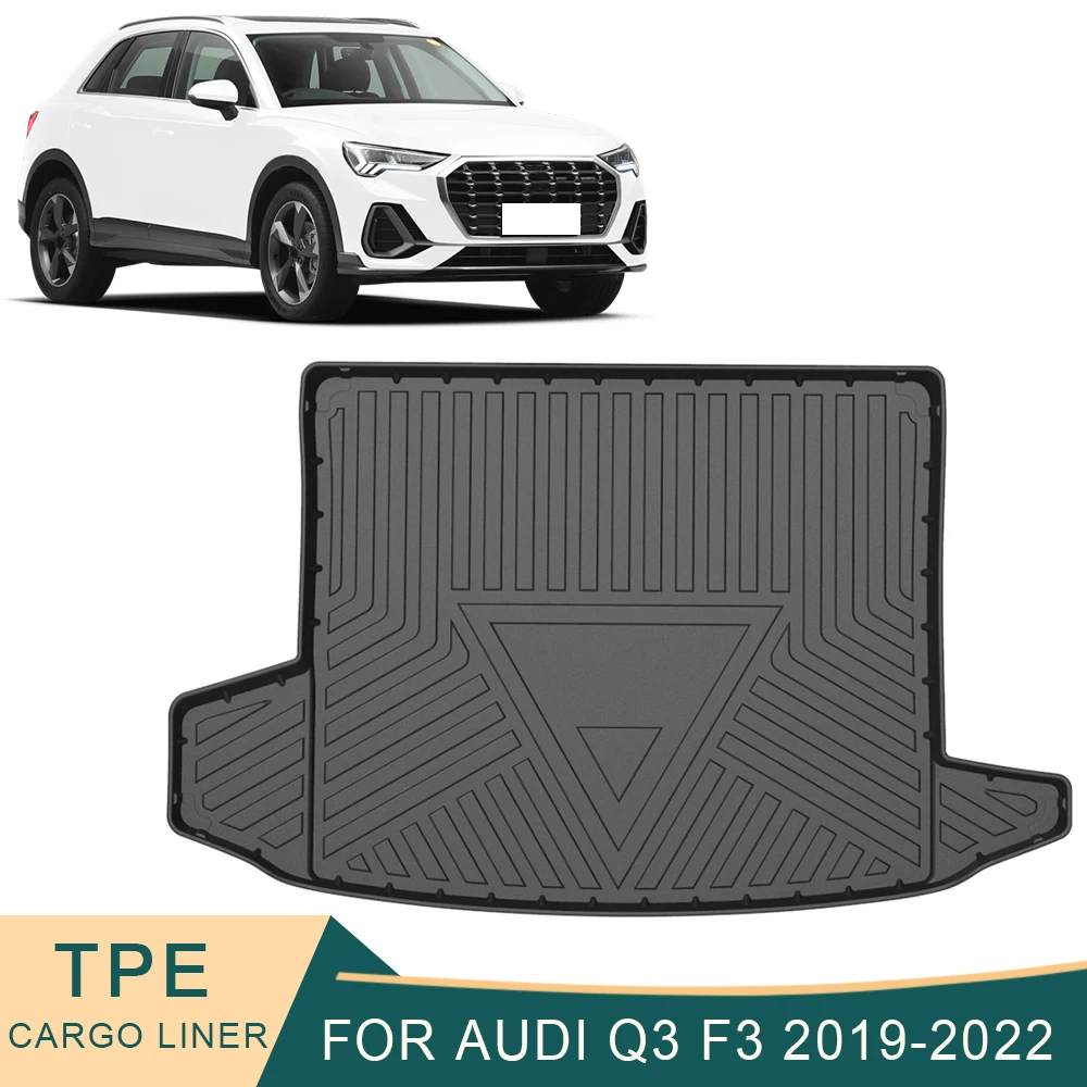 

For Audi Q3 F3 2019-2023 Auto Car Cargo Liner All-Weather TPE Trunk Mats Waterproof Boot Tray Carpet Interior Accessories