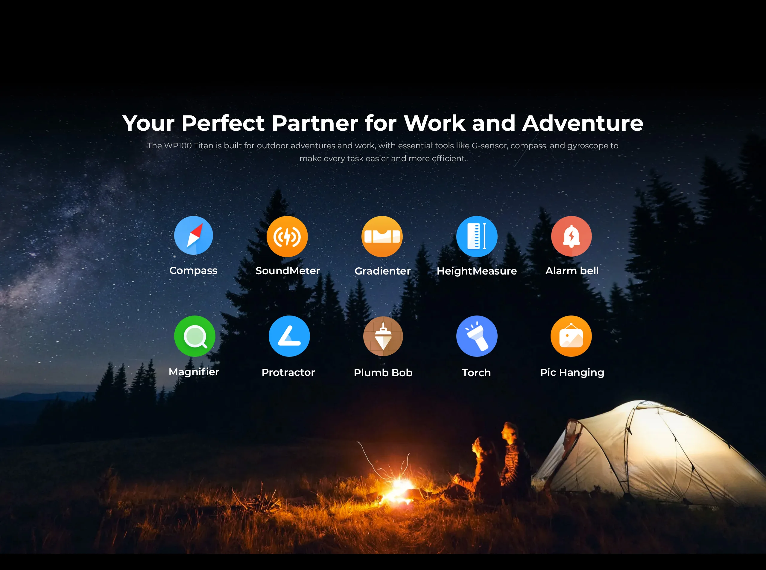 OUKITEL WP100 TITAN Android 14 33000mAh 66W 36GB(12+ 24) 512GB Rugged Smartphone 200MP laser projector Camping Light 6.8'' 120Hz