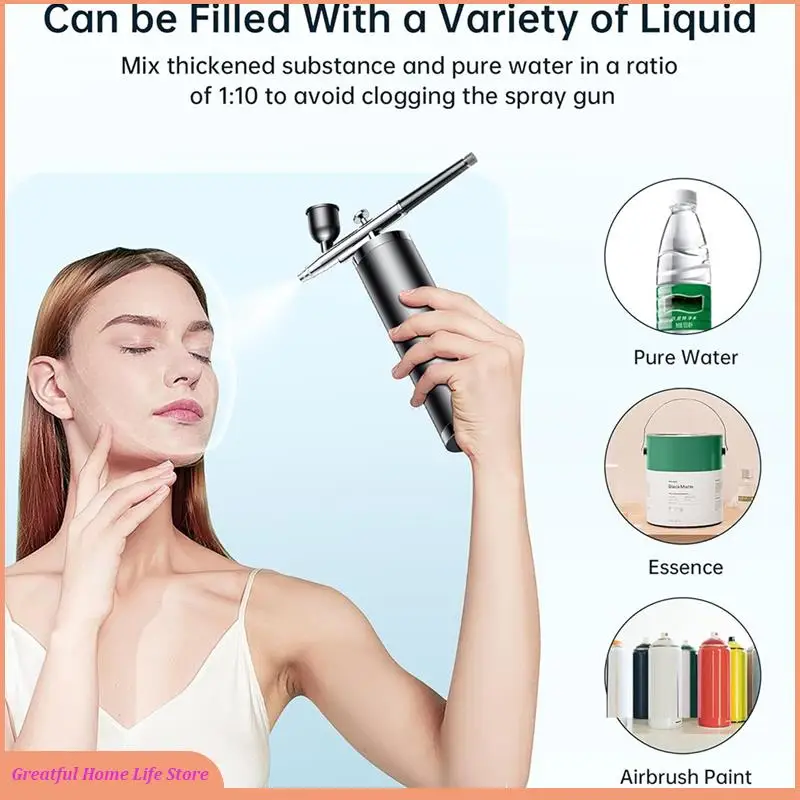 

AT59 Airbrush Set Portable Airbrush With Compressor Handheld Airbrush Set Ideal For Complex Tasks Such As Tattoos/Manicures