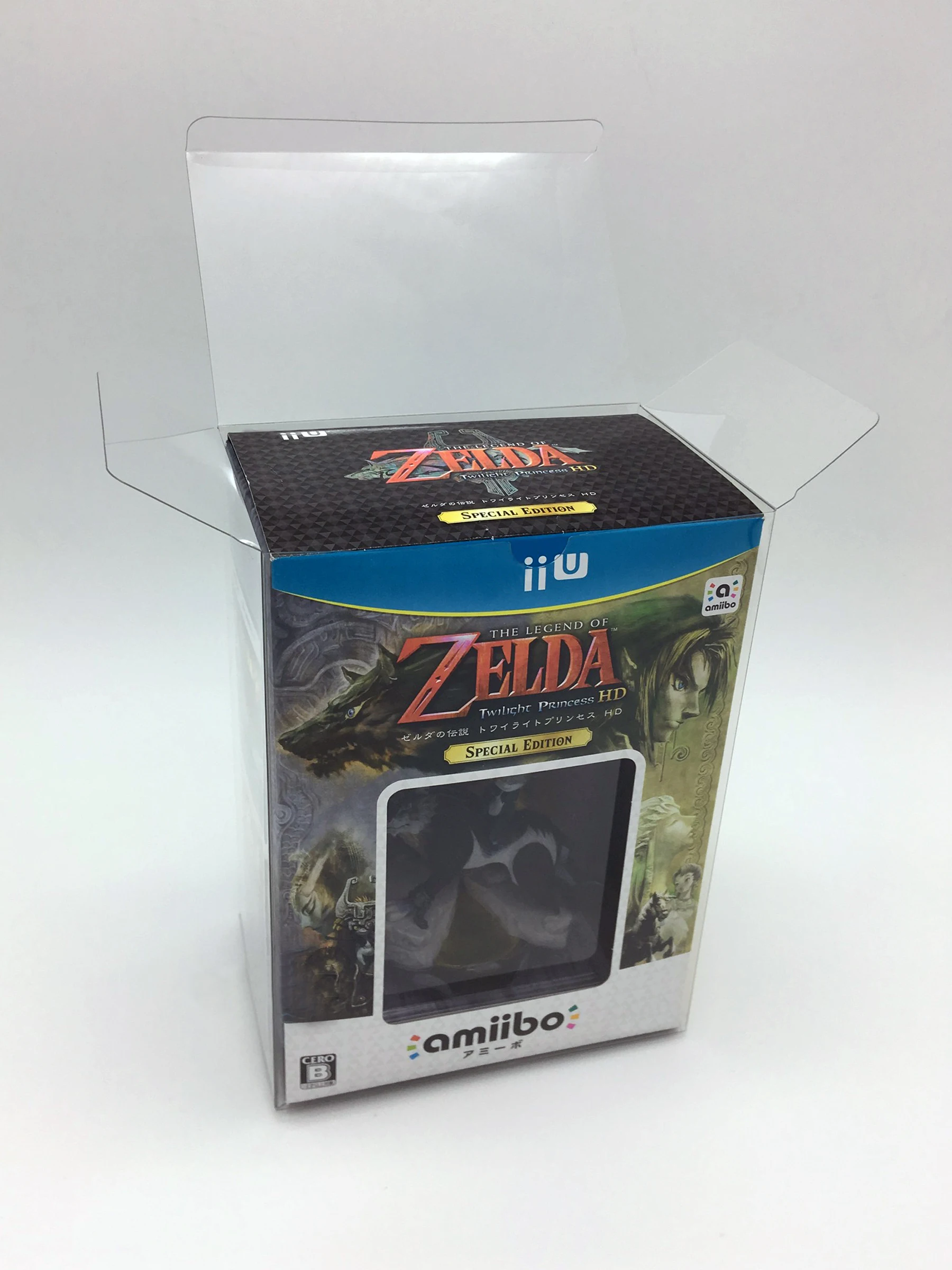 

1 Box Protector For Nintendo WII U The Legend of Zelda: Twilight Princess Amiibo Clear Display Case Collect Box