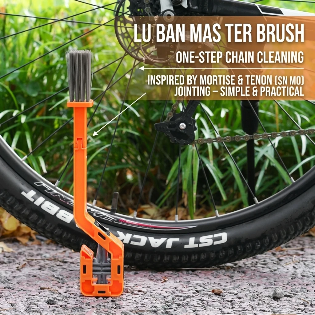 YGTITAN Bicycle Chain Cleaning Brush Kit, Motorcycle Bike Gear Scrubber Tool for Crankset & Sprocket, Multi-Piece Set