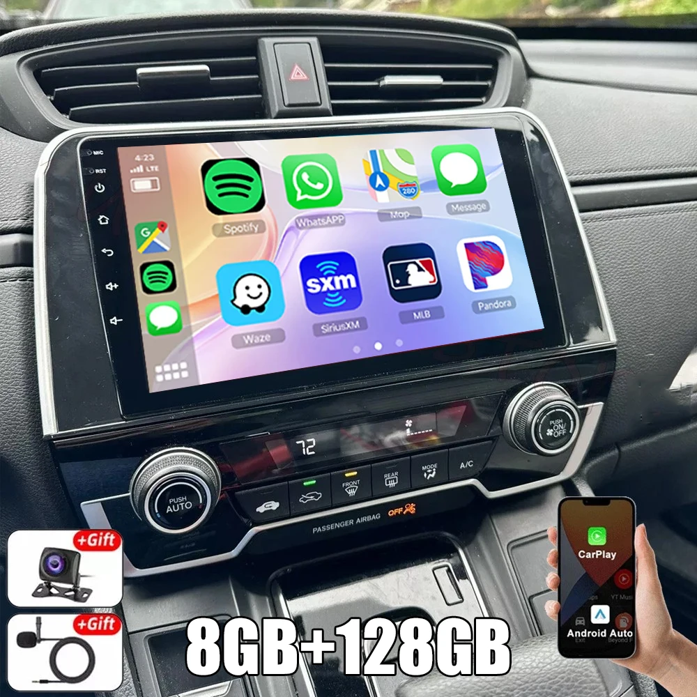 

Android 15 Carplay Auto For Honda CRV 2017 2018 2019 2020 2021 Multimedia Video Player Navigation GPS Stereo WIFI Head Unit